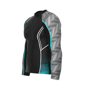 Camiseta de Compresión de Secado Rápido, Anti-UV, Transpirable y Ecológica, Diseño Personalizado, Color Sólido, para Hombre, Protección UV, Poliéster/Nailon - Product Image 3
