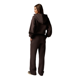 Conjunto Deportivo de Dos Piezas para Mujer con Sudadera con Cremallera Completa y Pantalones Rectos Relajados con Cintura Ajustable, Ideal para Descansar, Viajar y Uso Diario - Product Image 2