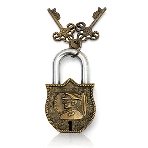 Marshal Sir Thomas Padlock Antique Patina Padlock Unique Design <b>Locks</b> Working <b>Lock</b> with Durable Polished Finish Two Main Key - Product Image 2