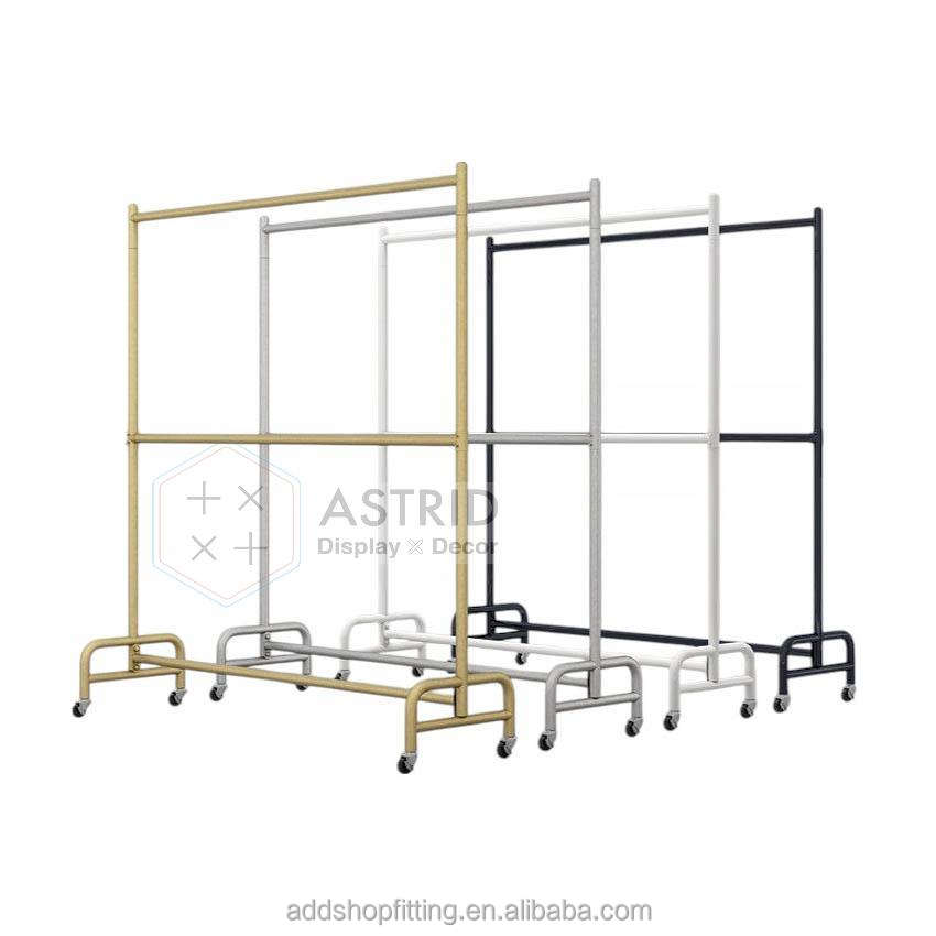 1 pc silver rack +90 pcs black hangers