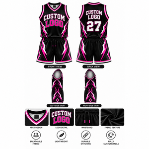 Ensemble d'uniformes de basketball personnalisés, maillot et short sur mesure, uniforme d'équipe en gros - Product Image 5