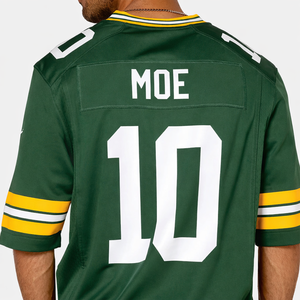 Maillot de football américain tendance unisexe en maille, style streetwear, coupe oversize, impression de numéro personnalisée, haut de gamme, marque privée OEM, vente en gros USA - Product Image 3