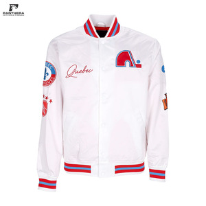 Veste universitaire en satin 100% polyester, logos personnalisés pour équipes sportives et clubs, veste de baseball, veste universitaire, fournisseur en gros OEM/ODM personnalisé - Product Image 6