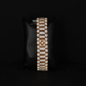 Luxury Moissanite Diamond Iced Out Watch Hip Hop Sky Blue Baguette Dial Gold Tone Stainless Steel <b>Automatic</b> Men <b>WristWatch</b> - Product Image 4