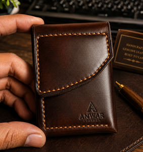 Anwar Enterprises - Cartera Delgada de Cuero Genuino con Cierre Magnético Vintage, Tarjetero para Hombre, Uso Diario - Product Image 1