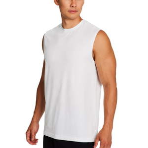 Camiseta sin mangas para hombre, chaleco de gimnasio, camiseta deportiva lisa para bordar, color sólido, para culturismo, fitness, entrenamiento atlético. - Product Image 2