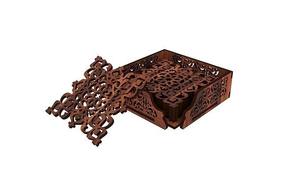 Juego de Posavasos Cuadrados de Madera de Alta Demanda para Hoteles, Resorts y Restaurantes, Disponibles para Promoción de Marca - Product Image 3