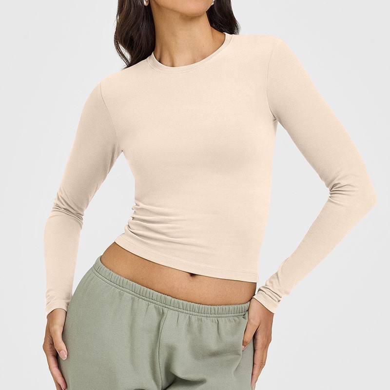 Women's Lightweight Long Sleeve Yoga Running Top Thermal Workout Shirt Outdoor Sports Breathable Quick Dry Windproof