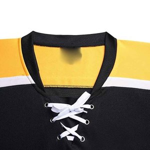 Maillot de hockey vierge en gros, impression sérigraphique personnalisée, uniforme de hockey sur glace respirant en polyester écologique, tailles plus pour équipes - Product Image 3