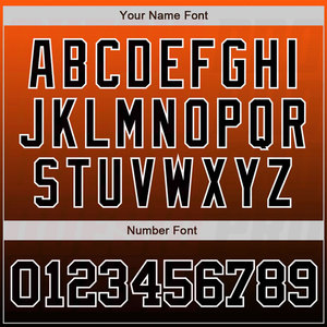 Custom Orange Black–White Authentic Fade Fashion <b>Baseball</b> Jersey Personalized Sublimation Printing Custom Logo Design Color - Product Image 4