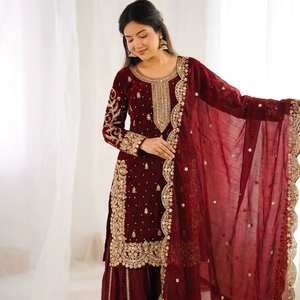 Traje Palazzo Étnico con Bordado Intenso para Bodas - Product Image 1
