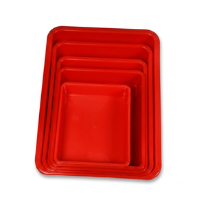 Food Grade Injection-Molded Plastic <b>Storage</b> Trays Rectangle Stackable Small Medium Large Kitchen <b>Organiser</b> Eco-Friendly - Product Image 2