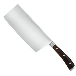 Cuchillos de Chef Profesionales de Acero Inoxidable con Hoja Rectangular Ancha y Afilada, Mango de Madera Marrón con Triple Remache para Cocina - Product Image 2