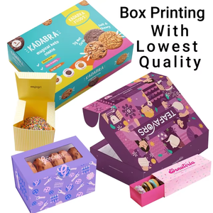 Boîtes en papier personnalisables pour chewing-gum, sushi, chips, aliments pour bébés et plus encore ! Dossiers à doublure en éponge, type à faible quantité minimale de commande - Product Image 1