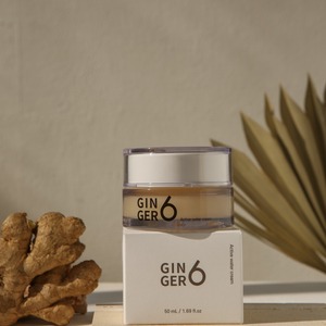 Crème hydratante végane à l'eau de gingembre pour une hydratation intense, anti-âge, éclaircissante à la niacinamide, peptides naturels pour le soin de la peau - Product Image 4