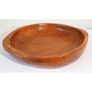 Hand-Turned Teak Wood <b>Flower</b> Bowl | Organic Serving Dish Wholesale India - Product Image 3
