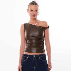 Fajas Reductoras de Cintura de Cuero para Mujer con Cordones Delanteros, Escote en U Profundo, Tirantes Ajustables - Control Medio, Sin Costuras, Ajuste Ceñido - Product Image 1