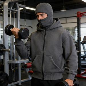 Sudadera con Capucha para Hombre, Estilo Casual, Hombros Caídos, Tejido French Terry, Color Sólido, Personalizable con Estampado de Burbujas, Venta al Por Mayor OEM - Product Image 5