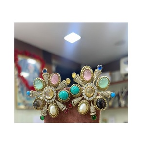 Pendientes Colgantes con Circonitas y Baño de Oro, Diseño Elegante y Brillante, para Mujeres y Chicas, Ideales para Bodas y Fiestas, Moda Actual - Product Image 1