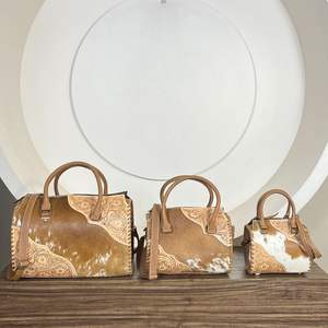 Bolsos de Hombro Rápidos para Exteriores del Fabricante, Bolsos Cruzados de Cuero Vacuno Hechos a Mano, Mini Bolsos de Lujo para Mujer, Bolsos de Viaje Tipo Duffel - Product Image 5