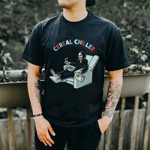 HOT SALE Goth Harajuku <b>Skull</b> Print Man T-shirt Street Rock Hip Hop Shirt Grunge Heavy Metal Rock <b>Top</b> Oversize - Product Image 3