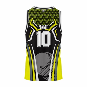 Ensemble de maillot de basket-ball pour hommes Haq Meharban Sport, sans manches, imprimé par sublimation, évacuation de l'humidité, col en V sur le devant, uniformes sportifs pour adultes - Product Image 5