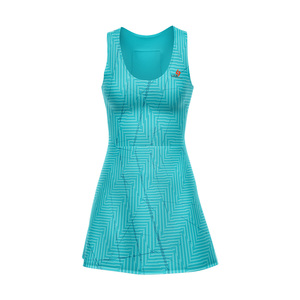 Personalized Digital Printed Team Name Women's Summer Tennis Athletic Kit Sleeveless 100% Polyester Slim Fit Breathable Dress - Product Image 1