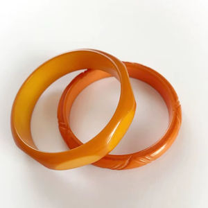 Bracelets et joncs en résine pour femmes, bijoux fantaisie, personnalisables, couleur unique, finition brillante - Product Image 1