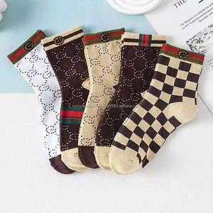 Calcetines de Algodón de Lujo Ligero, Estilo Náutico Vintage, Transpirables, con Letras de Marca, de Moda para Hombre - Product Image 6