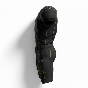 Uniforme de football américain personnalisé de qualité supérieure, ensemble maillot et pantalon sublimés, tissu en maille durable pour jeunes et adultes - Product Image 4