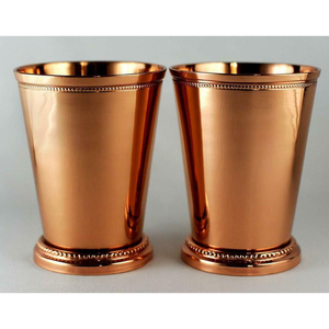 Gobelet artisanal 100 % cuivre pur, finition martelée, verre à boire en forme de sablier, tasse à eau ayurvédique pour la maison, vente en gros - Product Image 6