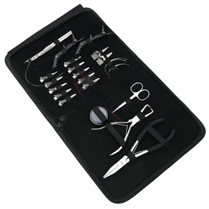 Hair Extension Tools Kit with Precision Finger Sectioning ring Precision Thread Cutting Shear Hair Styling Grips Weaving <b>Needles</b> - Product Image 1