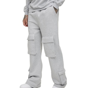 Hot Sale <b>Men's</b> Loose <b>Baggy</b> <b>Trousers</b> High Quality Cotton Mid Waist Straight Plain Style Casual Custom <b>Men</b> <b>Baggy</b> <b>Trousers</b> 2026 - Product Image 1