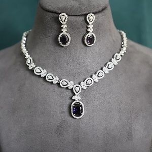 Conjunto de Collar, Pendientes y Tocado de Aleación de Zinc Bañado en Oro con Cristales Púrpura y Diamantes de Imitación, Joyería Vintage para Boda de Mujer, Tercera Marca - Product Image 5