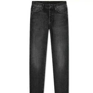 Custom Straight Leg Washed Denim Pants <b>Men</b> 100% Cotton Mid <b>Waist</b> Streetwear <b>Men</b> Denim <b>Jeans</b> for <b>Men</b> - Product Image 1