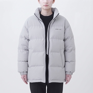 Veste matelassée pour femme Hawk Eye, col montant, fermeture éclair intégrale, manteau d'hiver, couleur unie, épaisse, chaude, rembourrage en polyester - Product Image 3