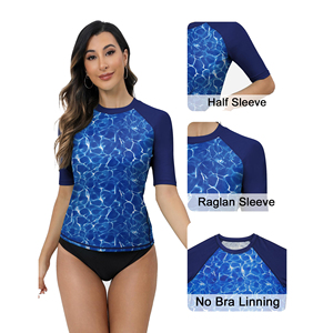 Haut de compression athlétique de haute qualité pour femme, idéal pour le surf, la natation, l'entraînement et la gym – Coupe flexible - Product Image 4