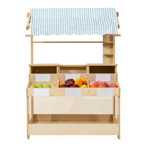Juguete de Madera Natural Ecológico y Sostenible, Juego de Imitación de Mercado de Frutas y Verduras para Niños, Juego de Roles, Venta al por Mayor en Vietnam - Product Image 1