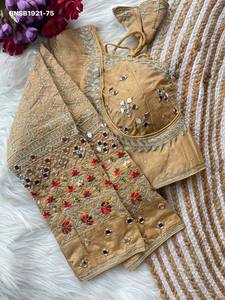 Heavy Vichitra Silk with Sequence & Mirror work 3/4 Sleeve & Sweet-Heart Neck Blouse Collection Supplier from Surat - Product Image 5