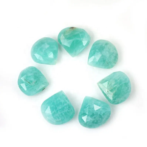 Amazonita azul natural de 4mm en forma de corazón facetado, fabricante de piedras preciosas calibradas sueltas en fábrica, el mejor precio regular en línea - Product Image 3