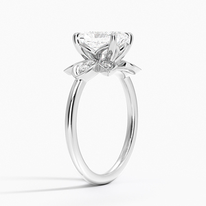 Anillo BOJ 0121 con Corte Radiante, Plata 925, Engaste de Puntas, Anillo Solitario con Diamante de 2ct, Color D, VVS1, Moissanita, Certificado GRA - Product Image 2