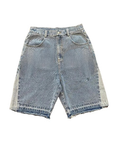 <b>Men's</b> Baggy Denim Jeans <b>Shorts</b> Summer Streetwear Distressed Embroidery <b>Patch</b> Casual Straight Weave Woven Jorts for <b>Men</b> - Product Image 2
