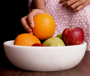 Marble and Metal Dates Fruit Bowl with Elegant Design Eco-Friendly and American Style for Displaying Fruits-the METAL WAVE - Product Image 5