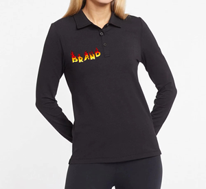 Camiseta de Manga Larga para Mujer, Estilo Urbano, Retro Americano, con Estampado Digital Vintage, Cuello de Fútbol Americano, 100% Algodón, Transpirable - Product Image 1