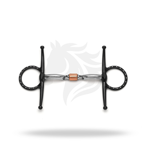 Bocado de críquet de tres piezas con mejillas completas para equitación, equipo ecuestre - Product Image 1