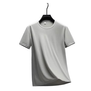 Nuevas camisetas de algodón personalizadas de manga tres cuartos con cuello en U para mujer, informales, de tela de malla, con lunares, lisas y cómodas. - Product Image 1