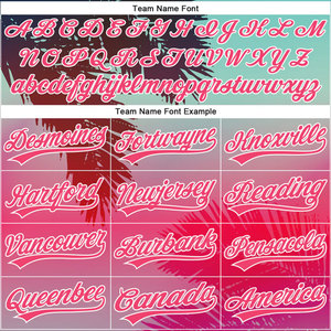 Custom Sublimated Baseball Jersey Unisex Short Sleeve Gradient Pink Teal Stars Breathable Polyester All Seasons Sport Apparel - Product Image 6