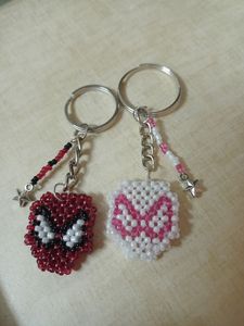 Artisan Crafted Hand Woven Beaded Spider Man Mask Hero Theme <b>Bag</b> Charm Set For Kids Backpack Premium Accessory - Product Image 3