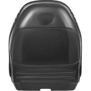 Sedile di ricambio universale per trattorini rasaerba, skid steer e carrelli elevatori, in vinile nero, con schienale alto e foro di drenaggio centrale - Product Image 5