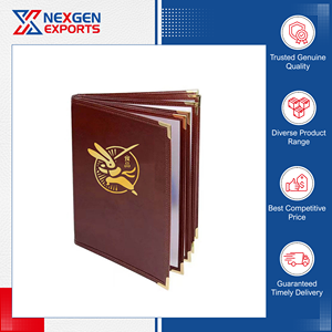 Disponible en Stock, Cubierta de Menú Personalizable de Cuero PU Magnético Ecológico de Calidad Excepcional para Uso en Restaurantes, de Reputación - Product Image 2